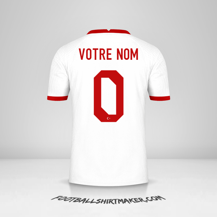 Maillot Turquie 2020/2021 -  votre nom - 0