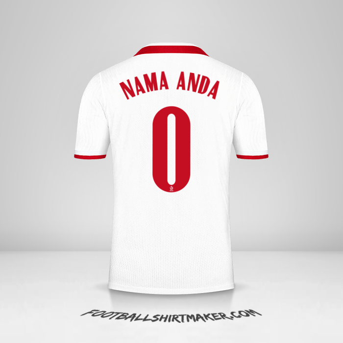 Jersey Polandia 2020/2021 -  nama anda - 0