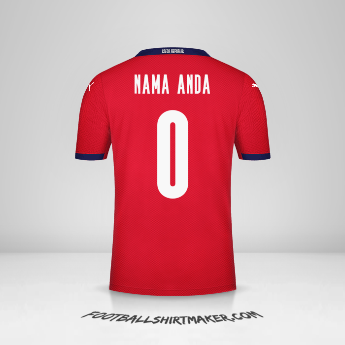 Jersey Republik Ceko 2020/2021 -  nama anda - 0