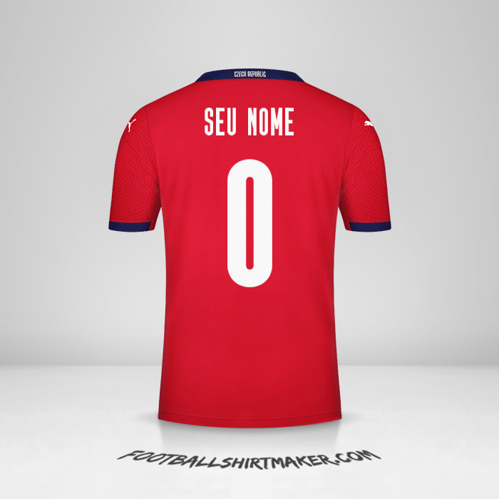 Camisa República Tcheca 2020/2021 -  seu nome - 0