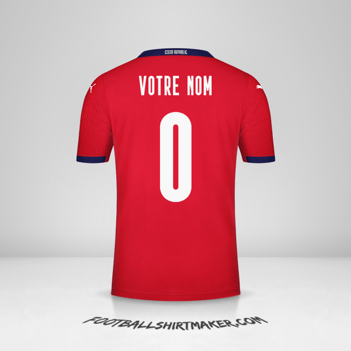 Maillot République Tchèque 2020/2021 -  votre nom - 0