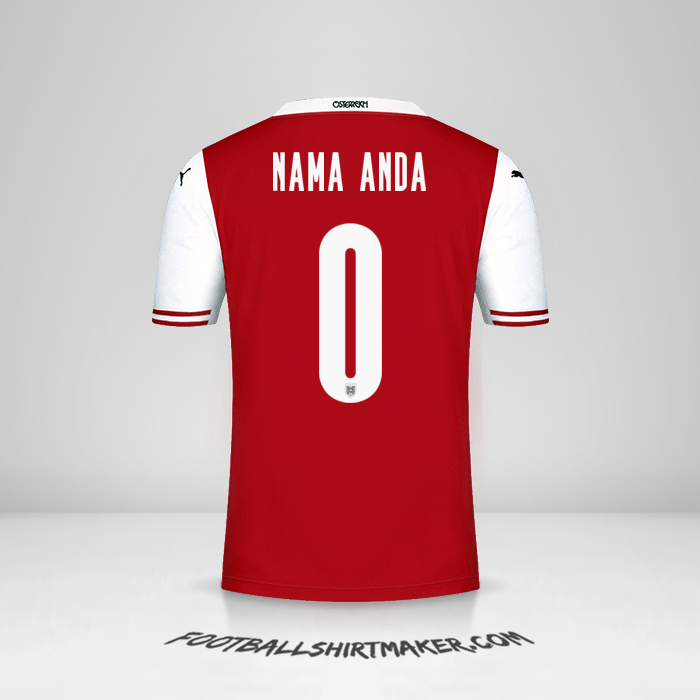 Jersey Austria 2020/2021 -  nama anda - 0