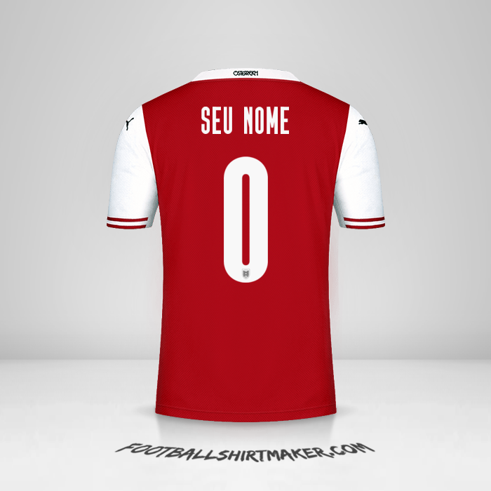 Camisa Áustria 2020/2021 -  seu nome - 0