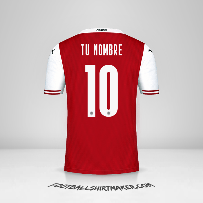 Camiseta Austria 2020/2021 número 10 tu nombre