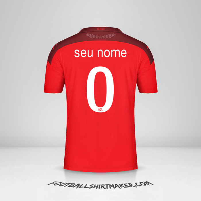 Camisa Suíça 2020/2021 -  seu nome - 0