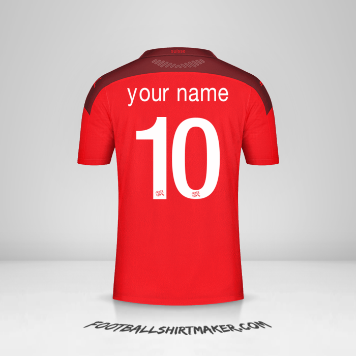 Switzerland 2020/2021 shirt number 10 your name