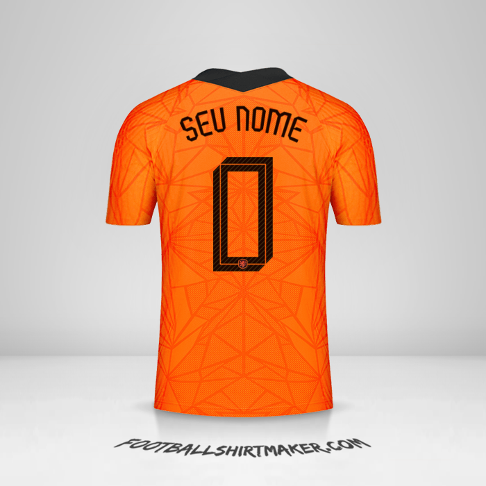 Camisa Países Baixos 2020/2021 -  seu nome - 0