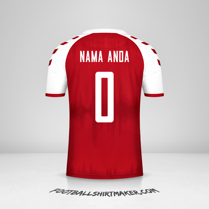 Jersey Denmark 2021 -  nama anda - 0