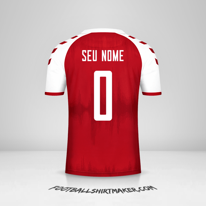 Camisa Dinamarca 2021 -  seu nome - 0