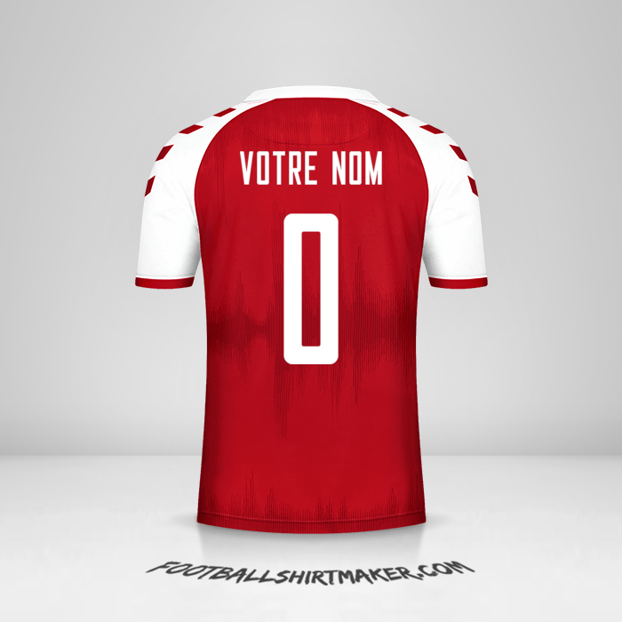 Maillot Danemark 2021 -  votre nom - 0