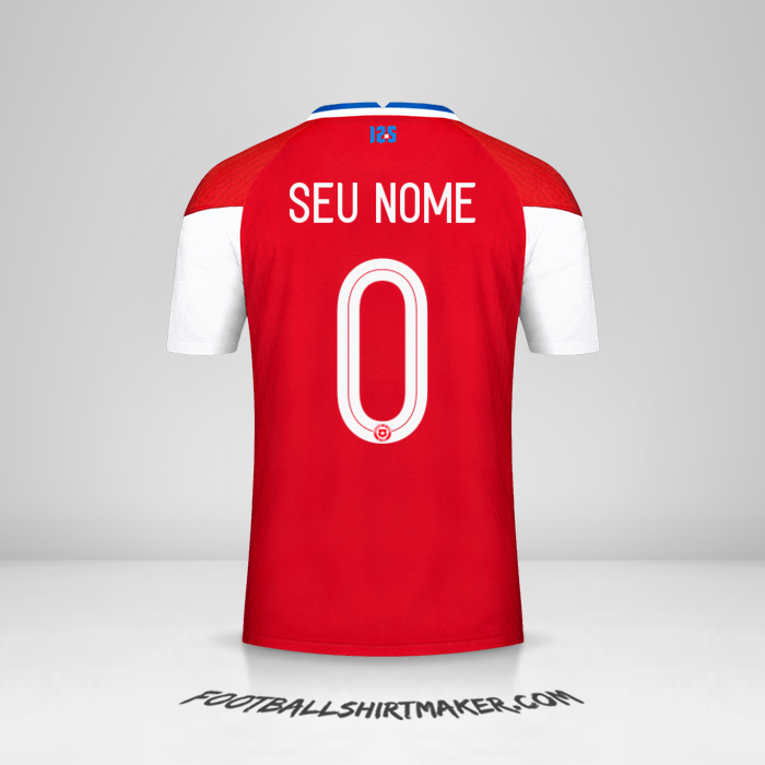 Camisa Chile 2020/2021 -  seu nome - 0