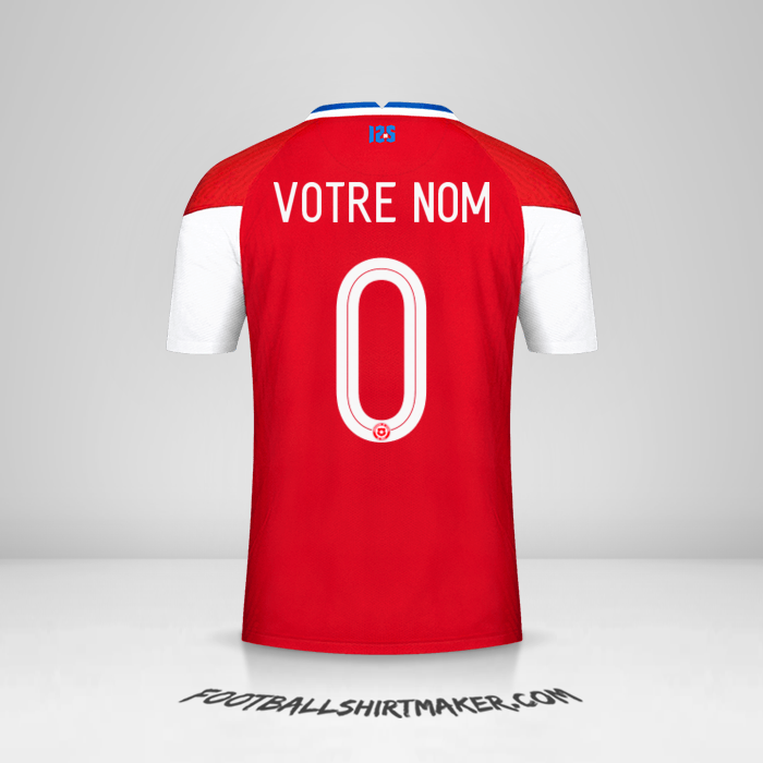 Maillot Chili 2020/2021 -  votre nom - 0