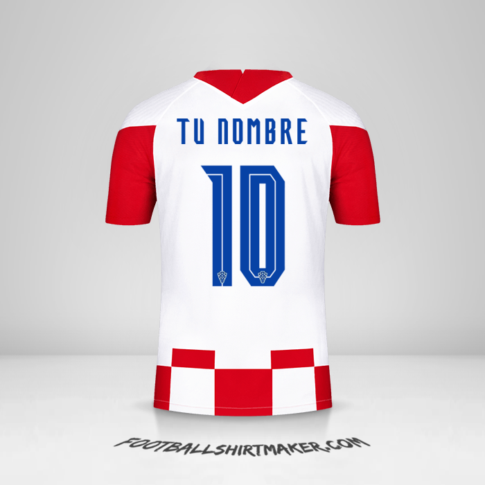 Camiseta Croacia 2020/2021 número 10 tu nombre