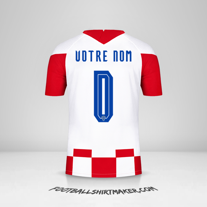 Maillot Croatie 2020/2021 -  votre nom - 0