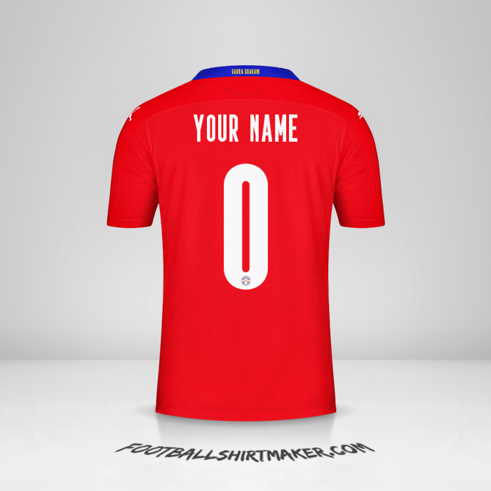 Paraguay 2020/2021 jersey number 0 your name