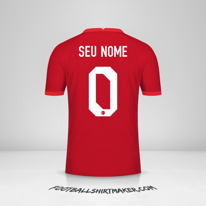 Camisa Turquia 2020/2021 II -  seu nome - 0