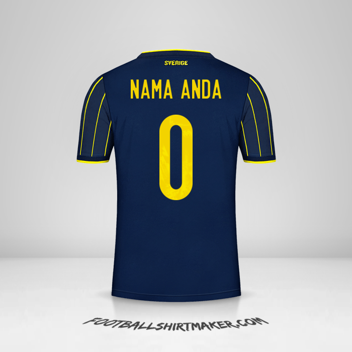 Jersey Swedia 2021 II -  nama anda - 0