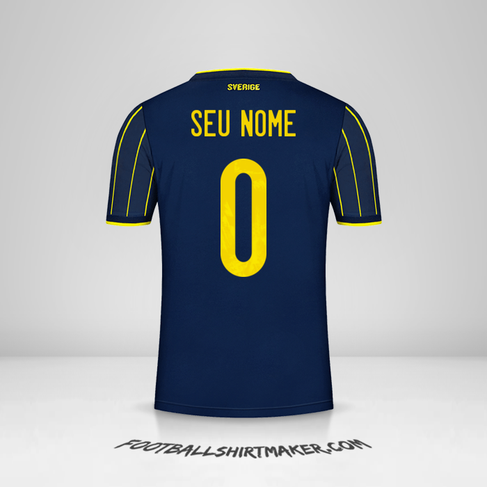 Camisa Suécia 2021 II -  seu nome - 0