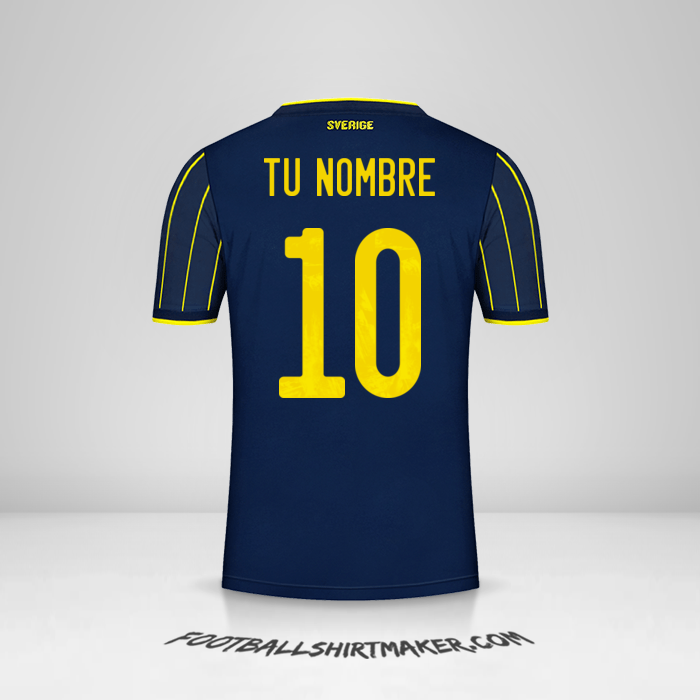 Jersey Suecia 2021 II número 10 tu nombre