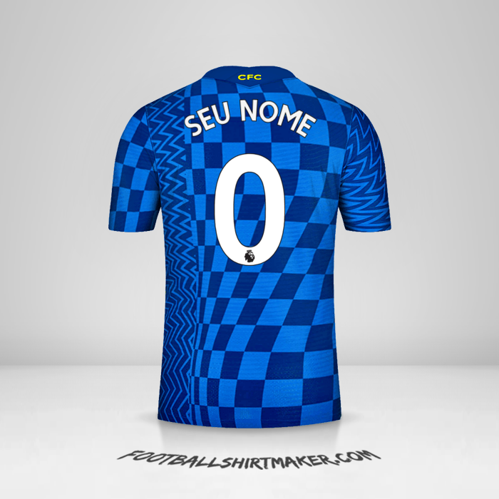 Camisa Chelsea 2021/2022 -  seu nome - 0