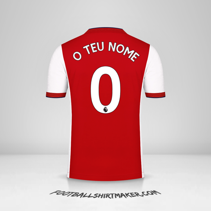 Camisola Arsenal 2021/2022 -  o teu nome - 0