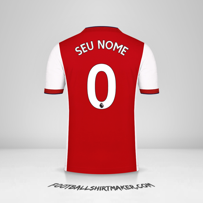 Camisa Arsenal 2021/2022 -  seu nome - 0