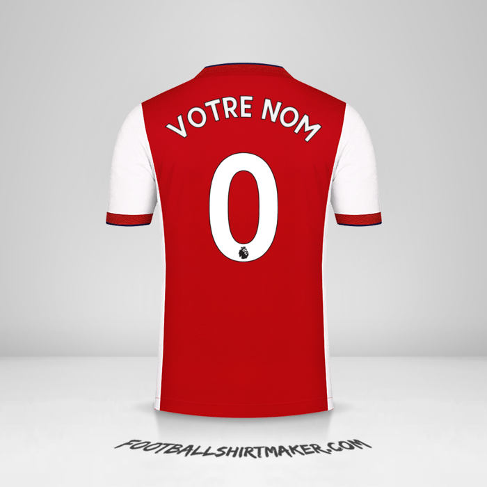 Maillot Arsenal 2021/2022 -  votre nom - 0