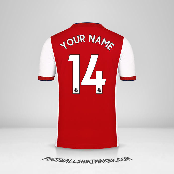 Arsenal 2021/2022 jersey number 14 your name