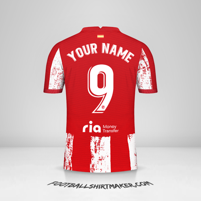 Atletico Madrid 2021/2022 shirt number 9 your name