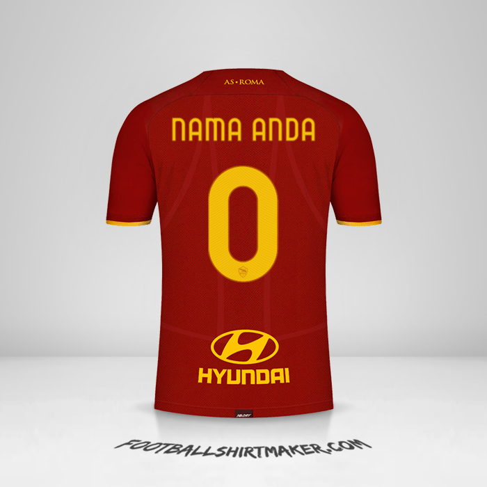 Jersey AS Roma 2021/2022 -  nama anda - 0