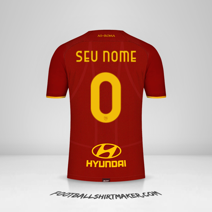 Camisa AS Roma 2021/2022 -  seu nome - 0