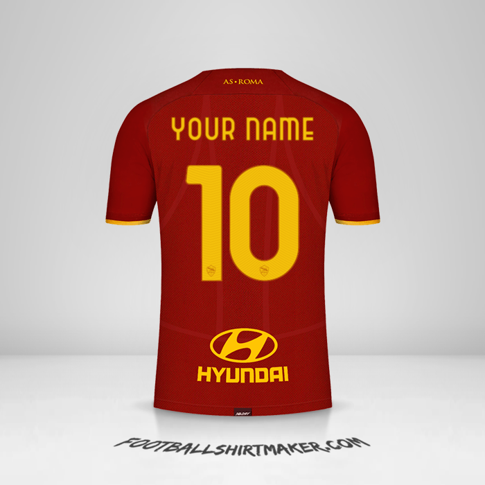 AS Roma 2021/2022 jersey number 10 your name