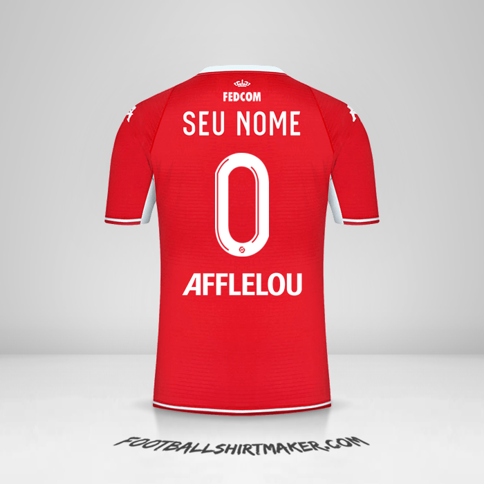 Camisa As Monaco 2021/2022 -  seu nome - 0