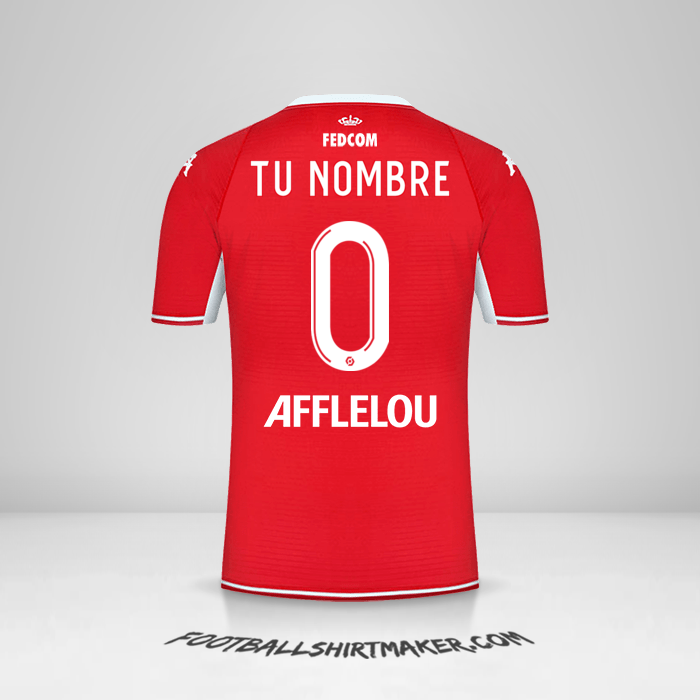 Camiseta As Monaco 2021/2022 número 0 tu nombre