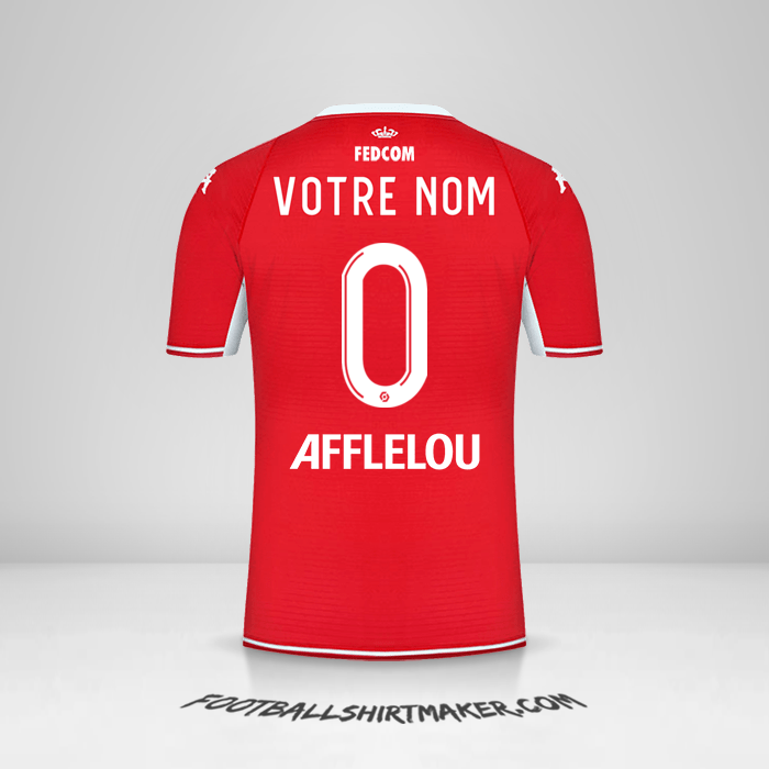 Maillot As Monaco 2021/2022 -  votre nom - 0