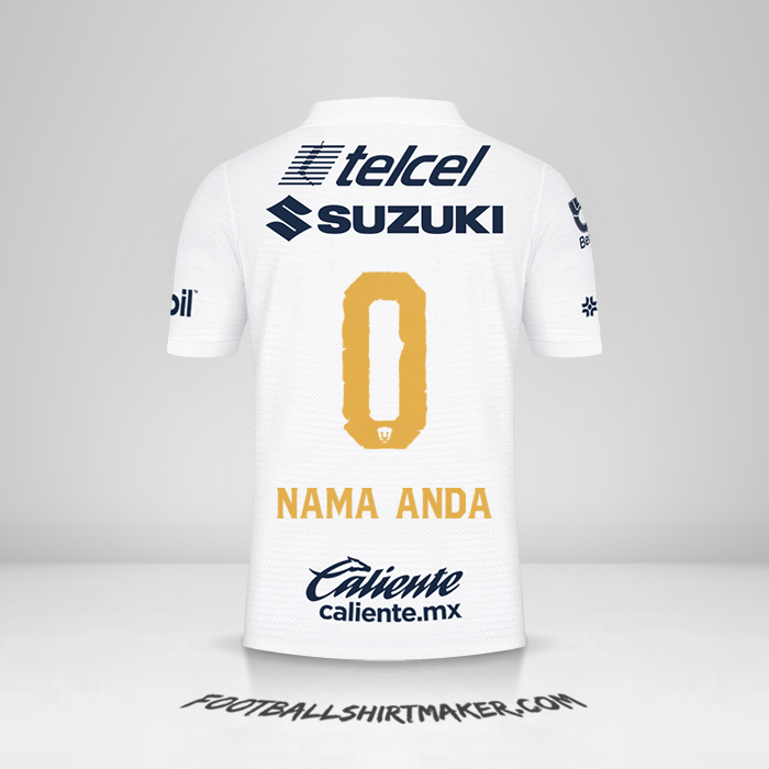 Jersey Pumas UNAM 2021/2022 -  nama anda - 0