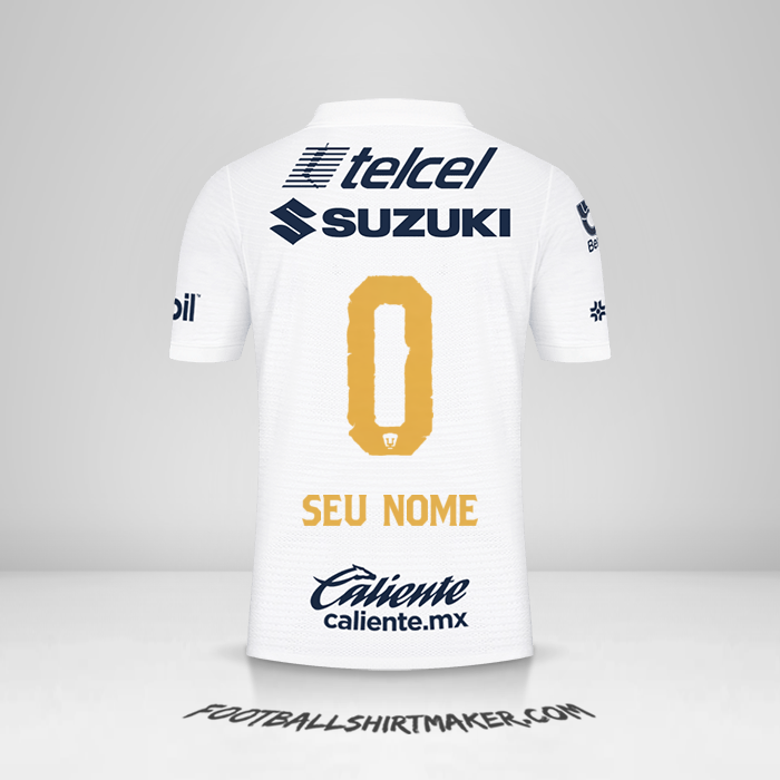 Camisa Pumas UNAM 2021/2022 -  seu nome - 0