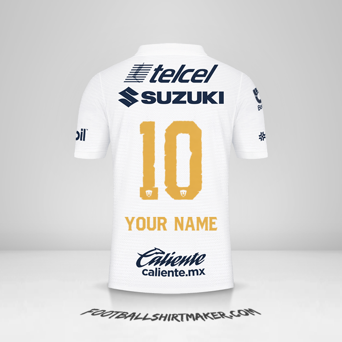 Pumas UNAM 2021/2022 shirt number 10 your name