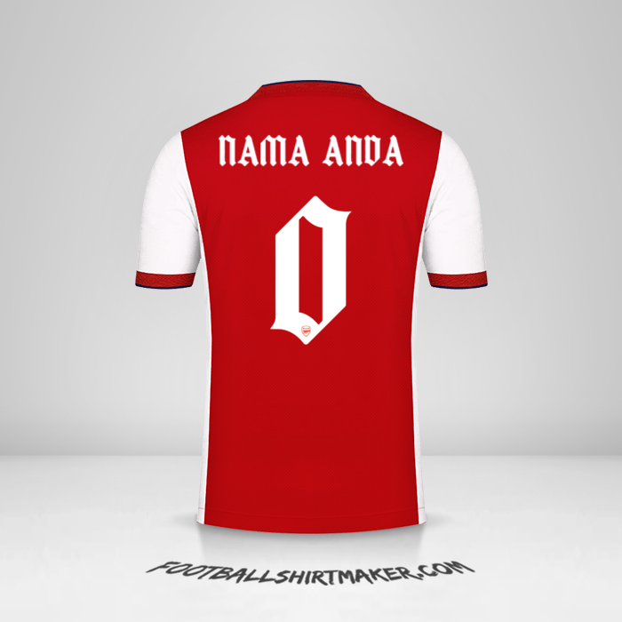 Jersey Arsenal 2021/2022 Cup -  nama anda - 0