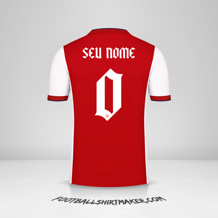 Camisa Arsenal 2021/2022 Cup -  seu nome - 0