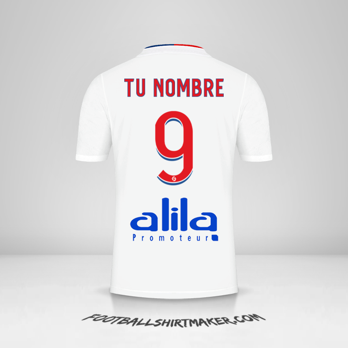 Jersey Olympique Lyon 2021/2022 número 9 tu nombre