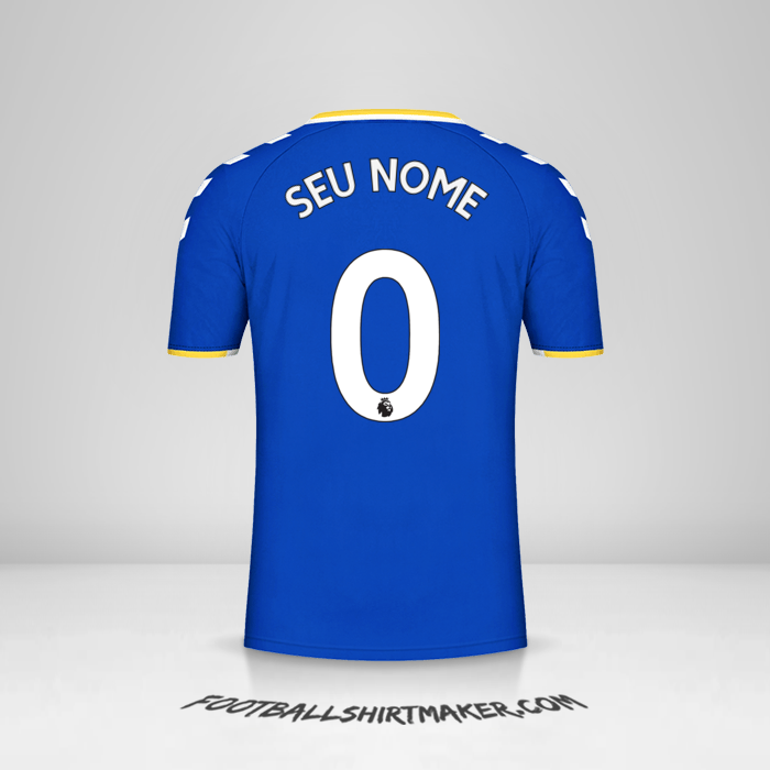 Camisa Everton FC 2021/2022 -  seu nome - 0