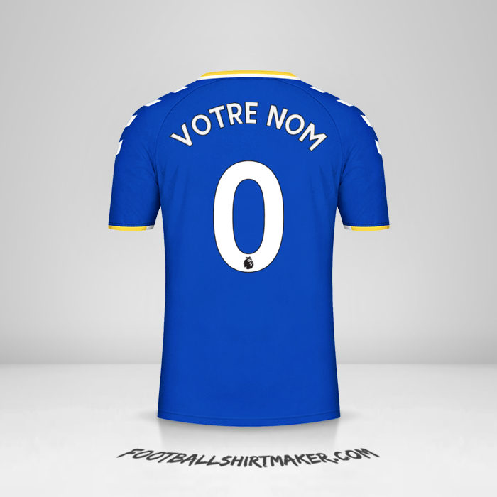 Maillot Everton FC 2021/2022 -  votre nom - 0