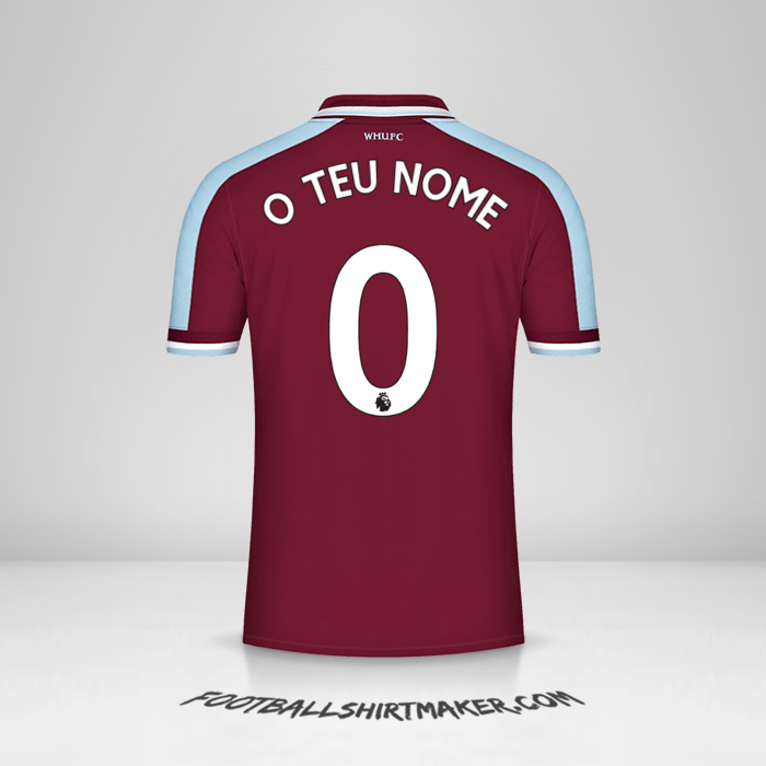 Camisola West Ham United FC 2021/2022 -  o teu nome - 0