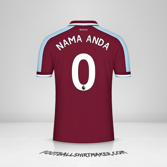 Jersey West Ham United FC 2021/2022 -  nama anda - 0