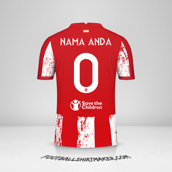 Jersey Atletico Madrid 2021/2022 Cup -  nama anda - 0