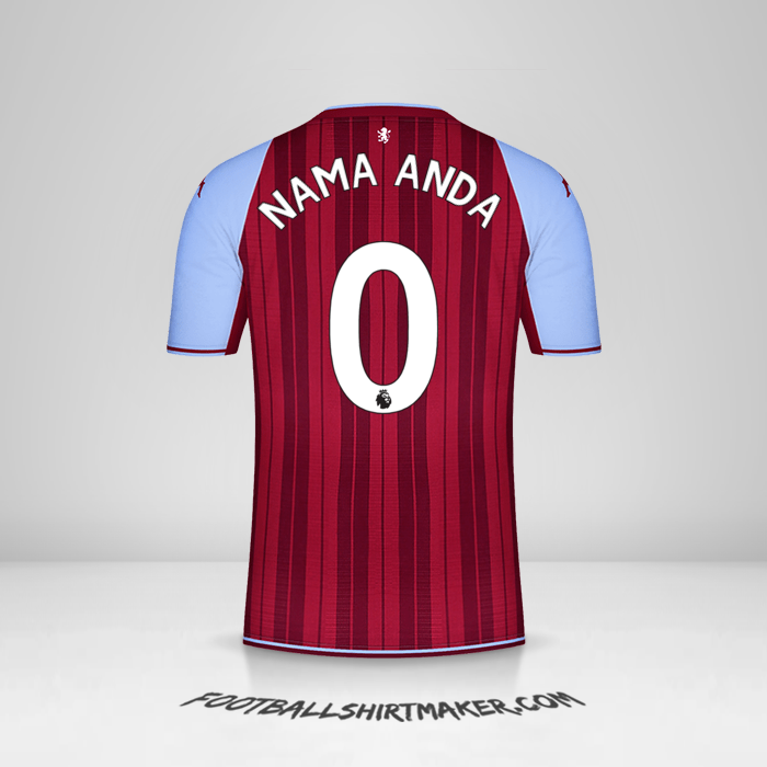 Jersey Aston Villa FC 2021/2022 -  nama anda - 0