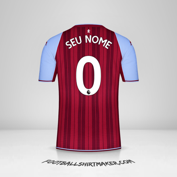 Camisa Aston Villa FC 2021/2022 -  seu nome - 0