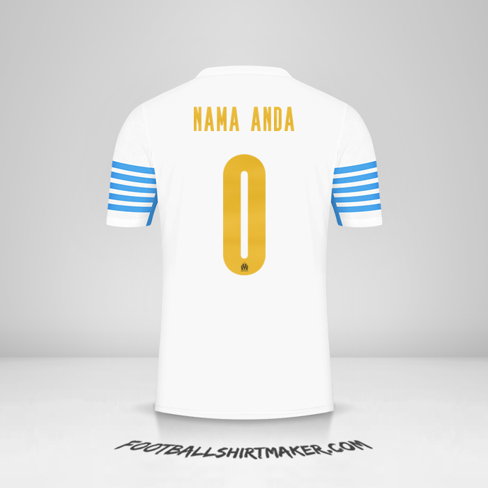 Jersey Olympique de Marseille 2021/2022 Cup -  nama anda - 0