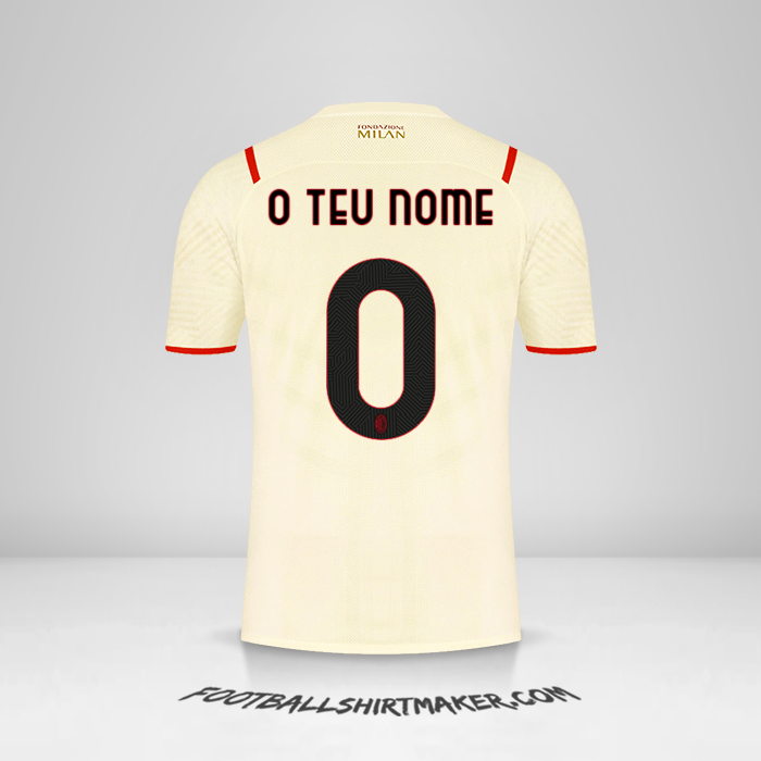 Camisola AC Milan 2021/2022 II -  o teu nome - 0